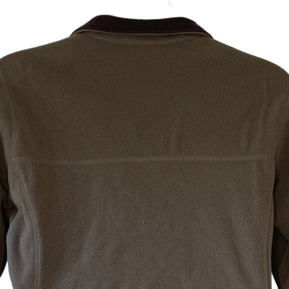 Lands' End Grey Microfleece Women's Windcheck Jacket with Navy Mock Neck 16 - Picture 5 of 10